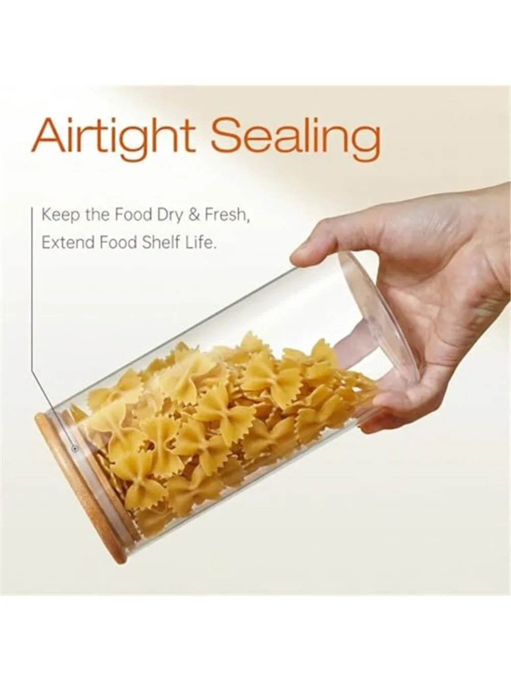 17oz - 4 Pack Glass Jars with Bamboo Lids, Glass Food Storage Containers